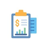 Financial report with dollar symbol and chart vector