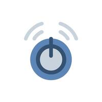 On-Off Power Icon with Signal Waves, Connection Symbol vector