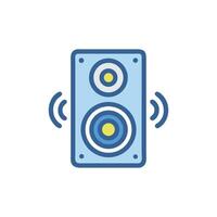 Vibrant speaker icon with sound waves on White background vector
