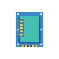 Colorful Electronic Module Board with Terminals and Connection Pins vector