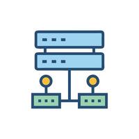 Server Icon Data, Network, and Infrastructure Technology Solutions vector
