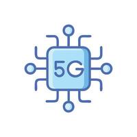 5G Technology Icon for Next Generation Wireless Communication vector