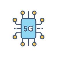 5G Technology Icon, Wireless Communication Network Concept vector