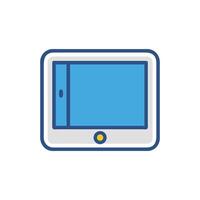 Blue screen tablet device icon on White background vector