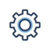Blue Cogwheel Icon Machinery, Settings, and Engineering Concepts vector