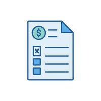 Financial Checklist with Dollar Sign and Check Boxes vector