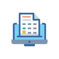 Online documents and accounting, digital forms and reports vector