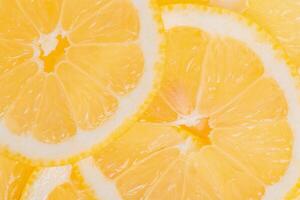 Lemon cut as a background macro photo. photo