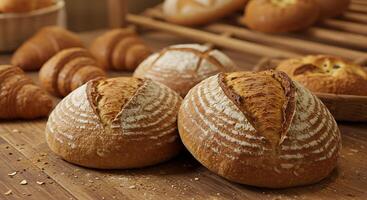 Freshly Baked Goods in a Warm, Rustic Setting photo