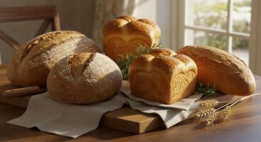 Ultra Sharp Photo of Fresh Bread in Bakery Setting
