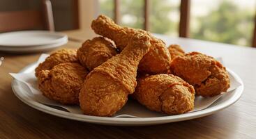 Fried Chicken Styled to Perfection with Gourmet Restaurant Touch photo