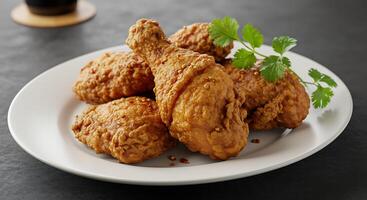Professional Fried Chicken Shoot with Realistic Food Textures photo