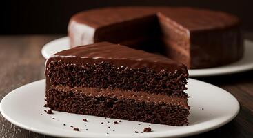 Photorealistic Slice of Cake with Realistic Frosting Texture photo