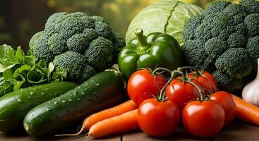 Assorted Vegetables with Sharp Details and Brilliant Colors photo