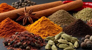 Beautifully Styled Assortment of Spices in Crisp High-Resolution Image photo