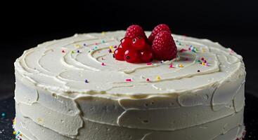 Hyper-Realistic Cake with Rich Decorative Frosting photo