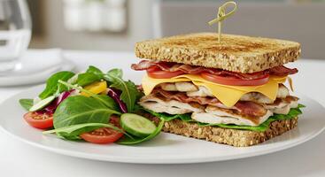 Crisp Sandwich Plating with Authentic Restaurant Vibe and Light photo