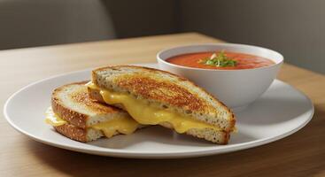 Stylish Sandwich Presentation in Soft, Daylit Food Scene photo