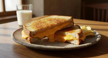 Sandwich with Rustic Details in Naturally Lit Environment photo