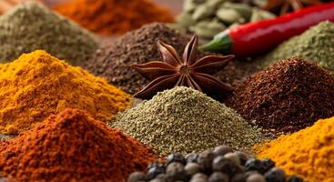 Ultra Sharp High-Clarity Image of Spices on Elegant Background photo