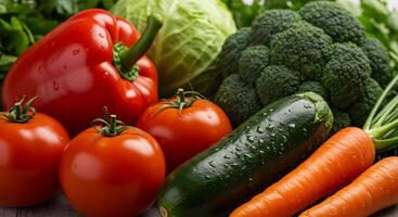 Vibrant Vegetables Captured in Professional Studio Lighting photo