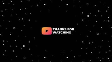 animated text thanks for watching video