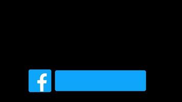 facebook lower third animation on black screen video