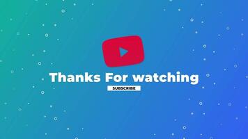 obrigado para assistindo. texto animação efeito tela video