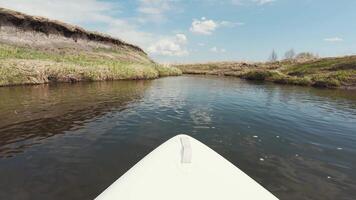 A view of the water from the top of a kayak video