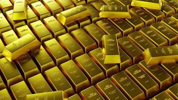Loop Animation of Rows of Gold Bars video