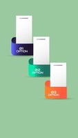 powerpoint presentation template.three square title box chart. video