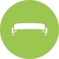 Folded Ribbon Smooth App Visual vector