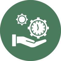 Time Management Outlined Concept Piece vector