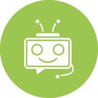 Bot Dark Mode Symbol vector