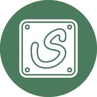 Arabic Language Dark Mode Symbol vector