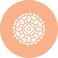 Mandala Flat Symbol vector