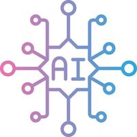 Artificial Intelligence Outlined Concept Piece vector