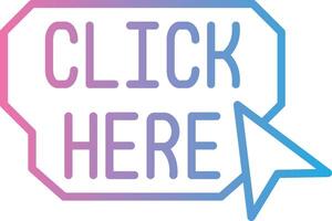 Click Here Flat Symbol vector