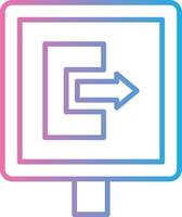 Exit Door Modern Color Symbol vector