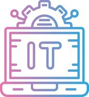 Information Technology Color Stroke Symbol vector