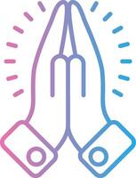Praying Interface Line Graphic vector