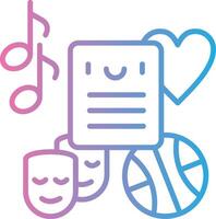 Extracurricular Activities Custom Line Element vector