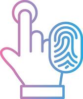 Touch Id Stylish UX Piece vector