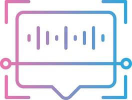 Voice Recognition Interface Line Graphic vector