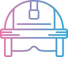 Firefighter Helmet Interface Line Graphic vector