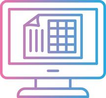 Excel Thin Graphic Shape vector