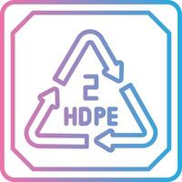 High Density Polyethylene Futuristic App Badge vector