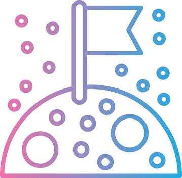 Moon Landing Web Based Design Element vector