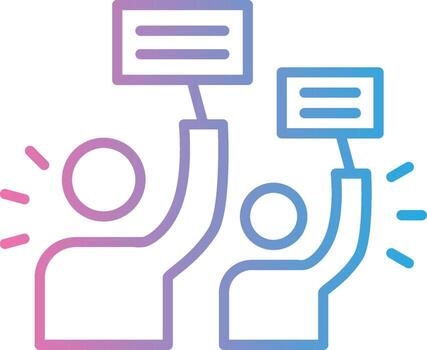 Protest Shadowed Flat Design vector