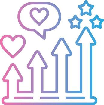 popularidad suave aplicación visual vector